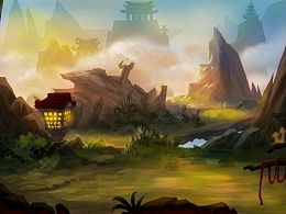 游戏场景原画,探寻神秘古堡的秘密